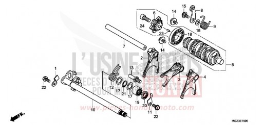 BARILLET DE SELECTION CBR500RAE de 2014